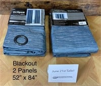 52" x 84" Blackout Grommet Window Panels