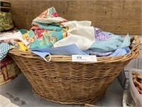 Wicker Laundry Basket with Fabric