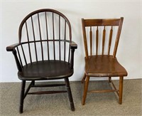 Two early side chairs