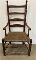 Circa early 1800’s ladder back arm chair