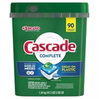 G) ~90ct Cascade Complete Dishwasher Detergent