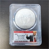 2020 ASE $1 PCGS MS69 President Trump Core