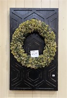 Solid Wood Panel & Wreath