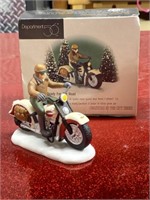 Snow Village, Harley, Davidson, rider