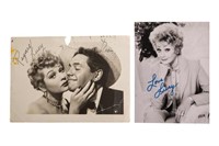 2 SIGNED PHOTOS OF LUCILLE BALL