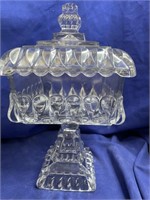 Pedestal Glass Candy Dish with Lid