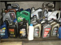 Open Containers of Motor Oil - contents of shelf