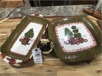 2 Christmas Platters