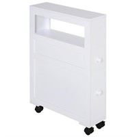 W4220  Rolling Bathroom Side Cabinet, 6.25" x 20.5