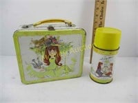 JUNIOR MISS METAL LUNCH BOX TIN WITH THERMOS