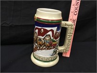 1998 Budweiser Beer Holiday Beer Stein