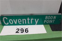 Coventry Street Sign 8"T X 42"W