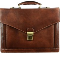 Leather Briefcase for Men Handmade Italian Laptop