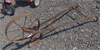 (O) Antique Wooden Hi-wheel Plow