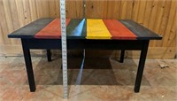 Multi-Colored Wooden Coffee Table