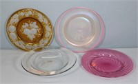 (4) Steuben Glass Art Glass Plates