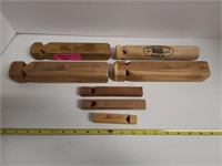Various Wooden Train Whistles