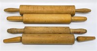 4pc Vintage Wooden Rolling Pins