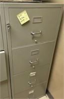 Fireproof Grey File Cabinet 4 drawers 54.5H 30.5W