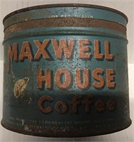 ANTIQUE MAXWELL HOUSE METAL CAN
