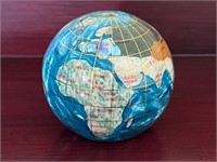 Gemstone Globe Paper Weight Blue 3”