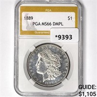 1889 Morgan Silver Dollar PGA-MS66 DMPL