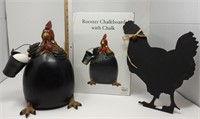 (1) Rooster & (1) Chicken Chalkboard