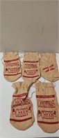 5pcs - (6.6" x 14") Burlap Christmas wine bags