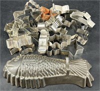 Vintage Fish Mold & Cookie Cutters