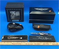Harley Davidson Jewelry Boxes, Pocket Knife &