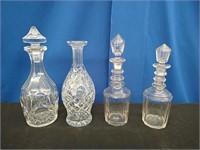 4-Piece Glass Decanters