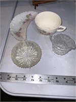 lot of vintage glass and china