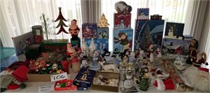 Table Full of Christmas-Santas,