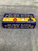 1960s Box of Poker Chips