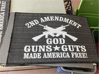2nd Amendment - God, Guns, Guts Door mat
