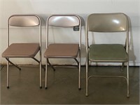 3 folding chairs