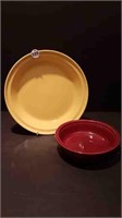 FIESTAWARE PIE PLATE + BOWL