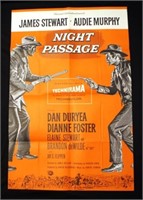"Night Passage" two-sided movie poster