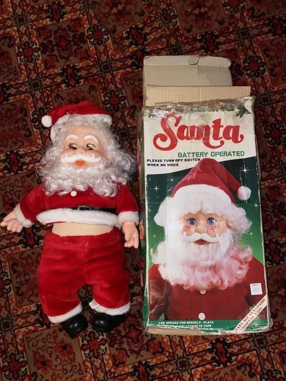 BATTERY OPERATED SANTA CASSETTE PLAYER