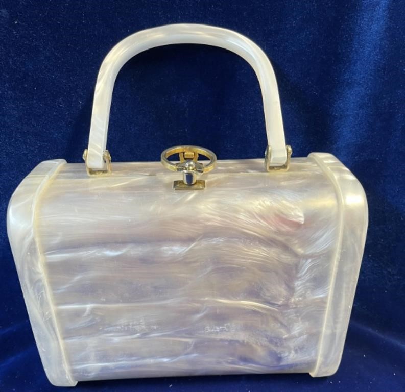 Vintage Walborg Lucite Mother of Pearl Purse