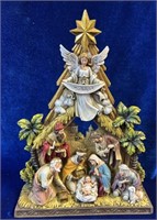 Avalon Gallery Nativity Tree and Stable Figurine