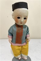 Oriental doll bisque face & hands, early