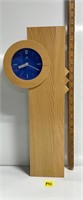 Vtg Art Deco Wood Infinity Clock Untested