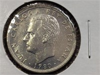 1980 Spain 5 Peseta 's foreign coin