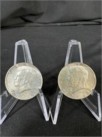 Two1964 Kennedy Half Dollars, Appear to be Uncircu