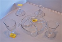 5 pcs of Candlewick Glassware