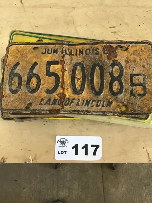 9 PAIRS, 4 SINGLES 1980s LICENSE PLATES