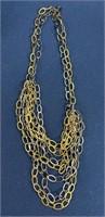 Goldtone and Silvertone costume jewelry necklace