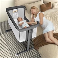 N5141  Kinder King Grey Baby Bassinet Folding