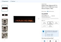 B3530  Modern Ember Highmark 60 Electric Fireplac